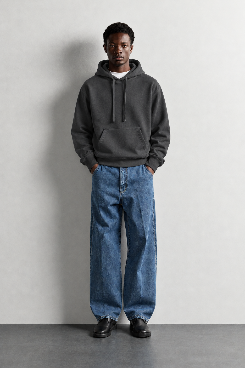 GS Signature Essential Fleece Hoodie – Charcol