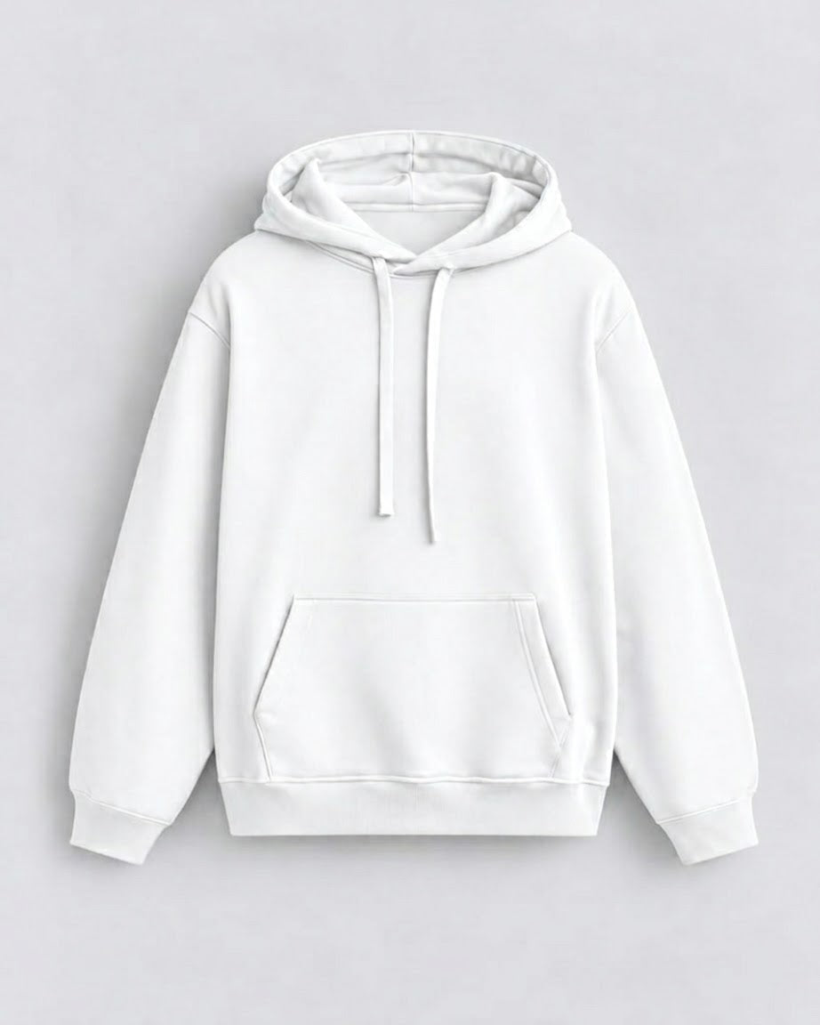 GS Signature Essential Fleece Hoodie – White