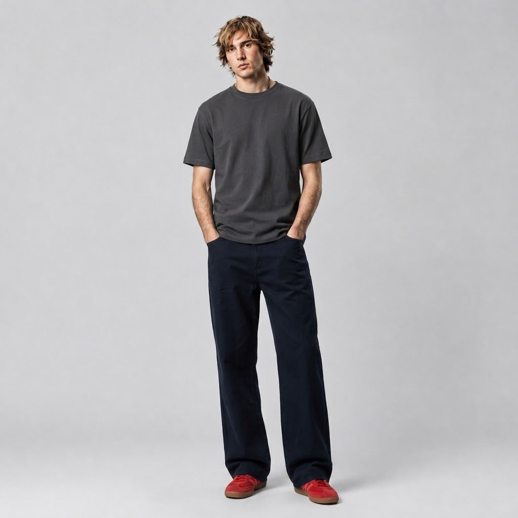 GS Signature Essential Cotton T-Shirt Charcol