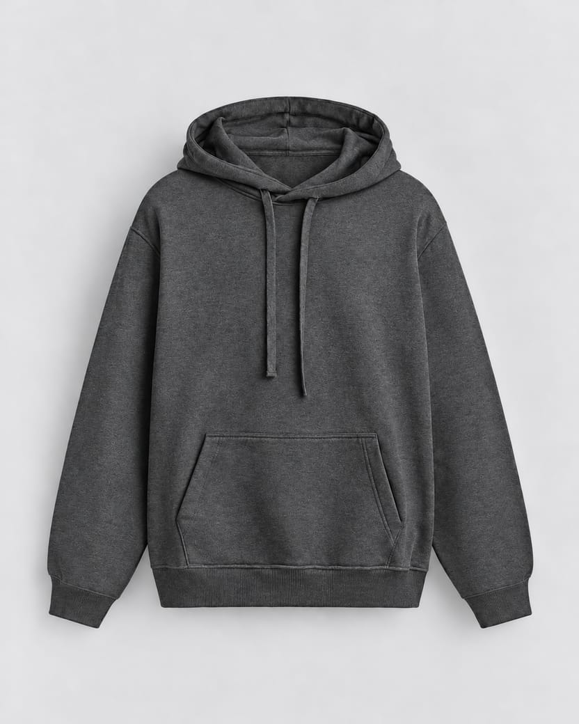 GS Signature Essential Fleece Hoodie – Charcol