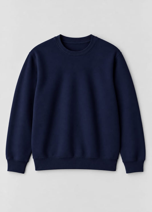 Essential Fleece Sweatshirt – Navy Blue
