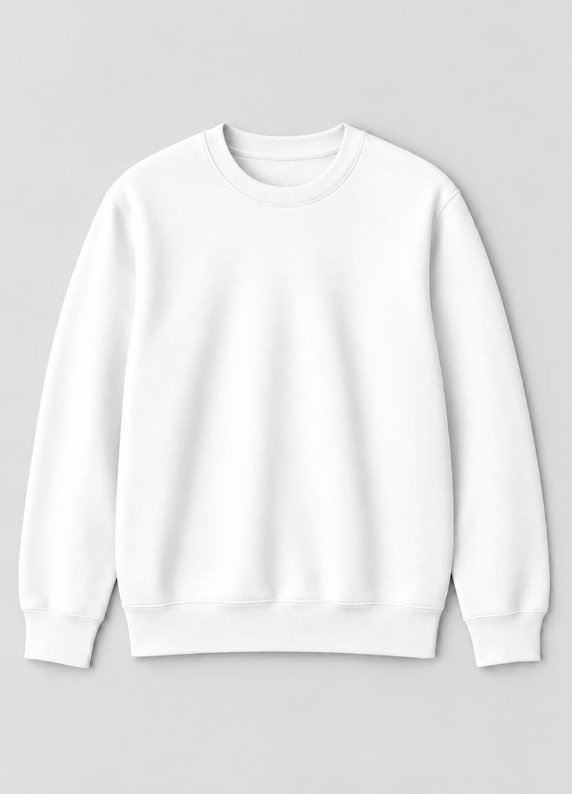 Essential Fleece Sweatshirt – White