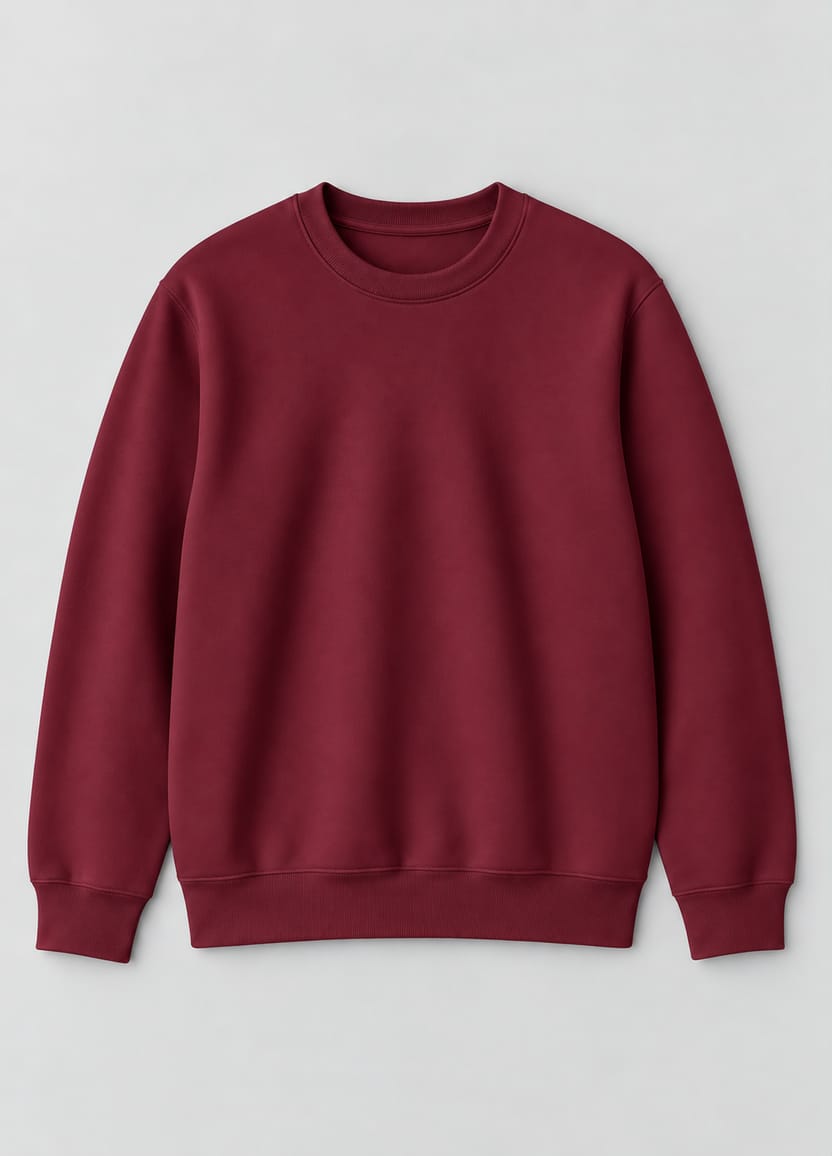 Essential Fleece Sweatshirt – Maroon