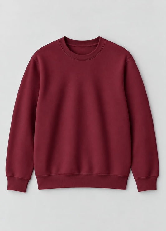 Essential Fleece Sweatshirt – Maroon